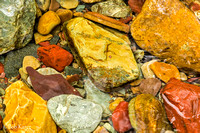 Colorful river rock