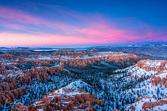Bryce Canyon N.P.  sunset in Winter